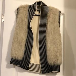 Banana republic faux fur vest